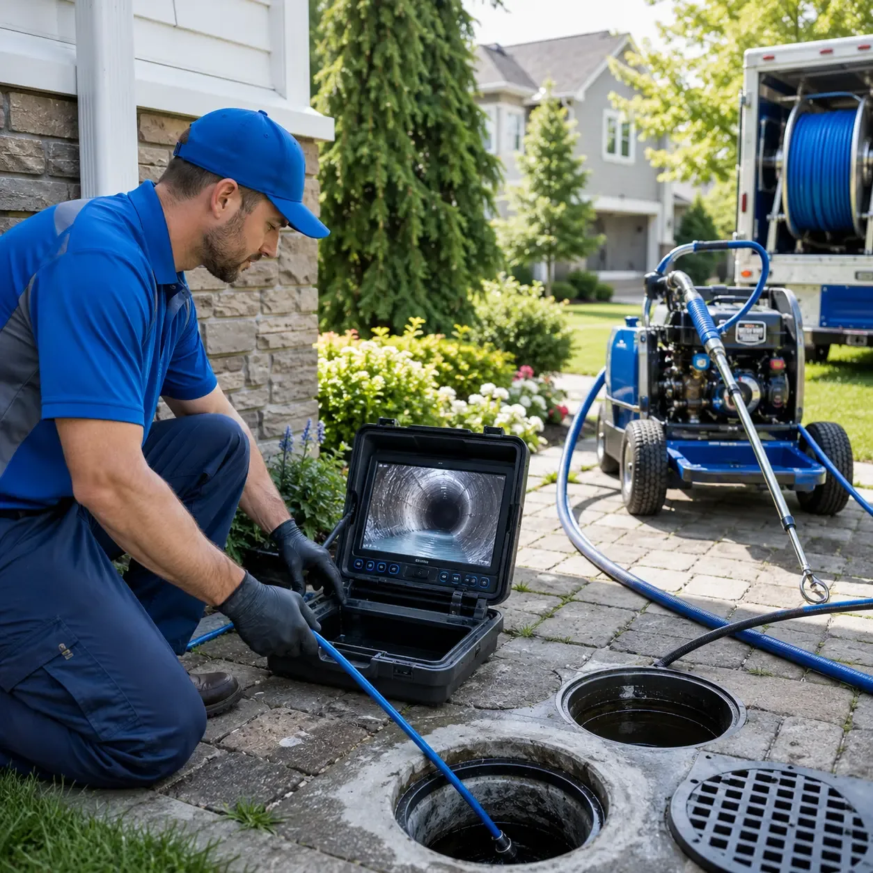 Outdoor drain cleaning professionals serving Neshanic Station, NJ