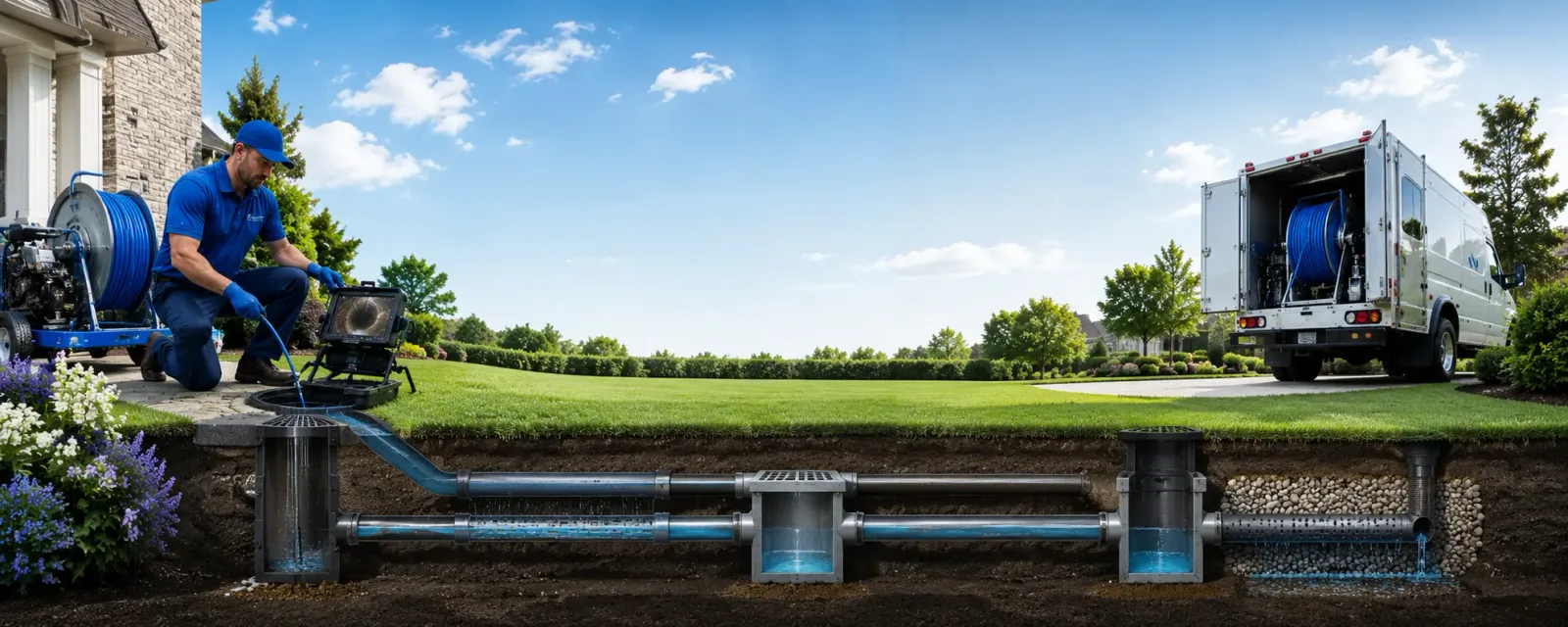 Outdoor drain cleaning information for Neshanic Station, NJ